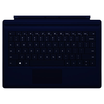Microsoft Surface Pro Type Cover, Keyboard Cover for Surface Pro 3 Blue Microsoft Surface Pro Type Cover, Keyboard Cover for Surface Pro 3 Blue